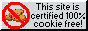 this page is cookie free button